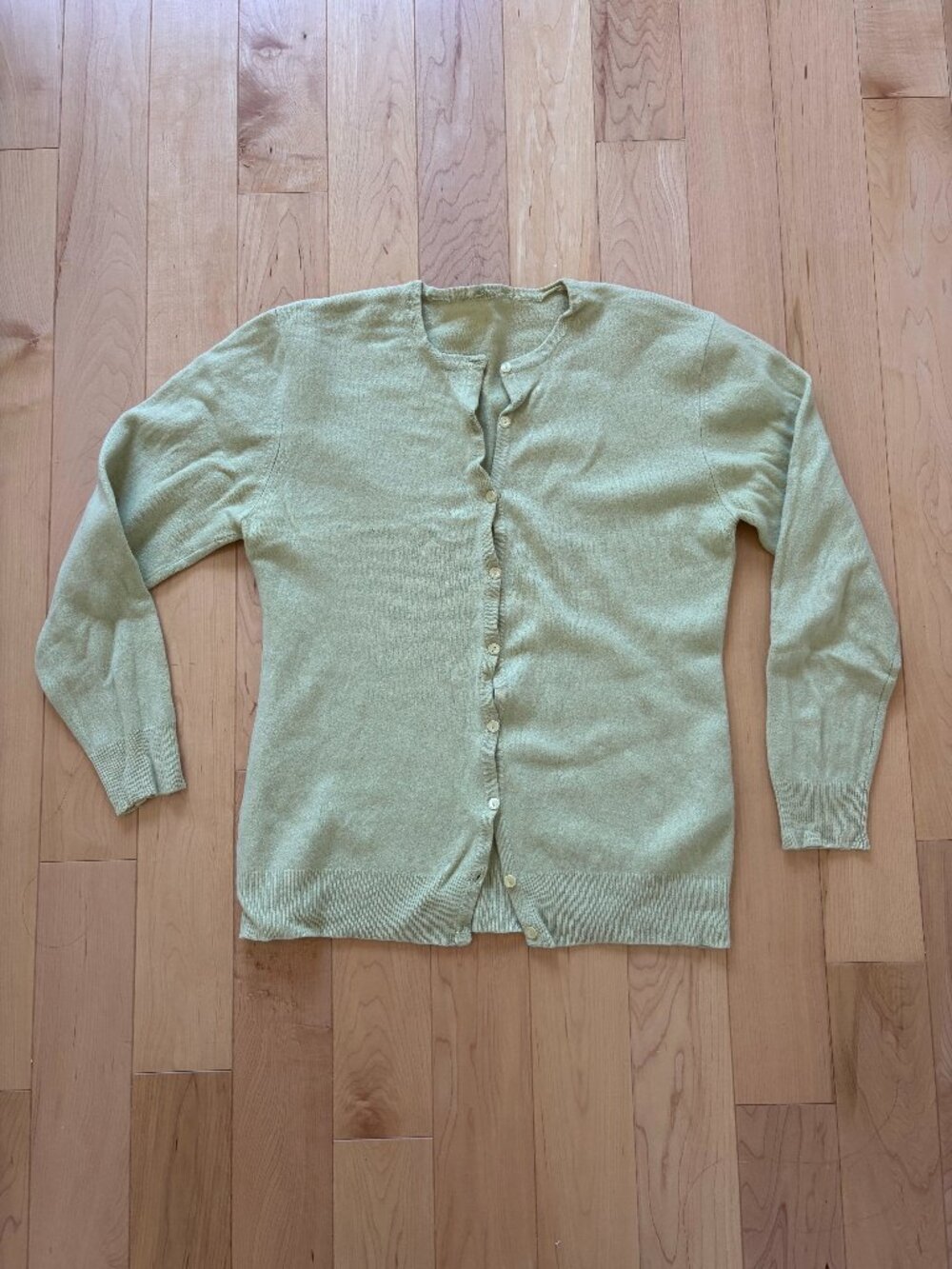 light green soft cardigan